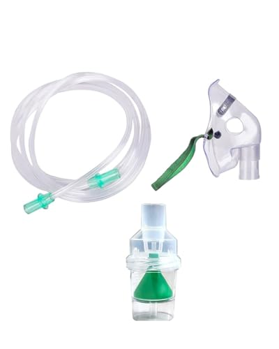 Image of Universal Nebulizer Mask Kit with Tubing & Medicine Cup - Child Size, Soft PVC Oxygen Mask for Compressor Nebulizer Machine, Medical Grade, Easy to Clean (Pack of 2)