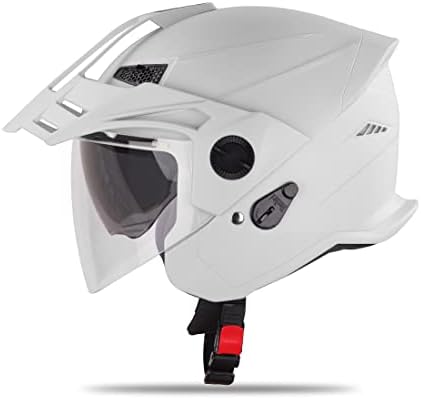 Steelbird Sbh-23 Gt Plus Open Face Isi Certified Motorcycling Helmet with Inner Sun Shield with Skull Cap