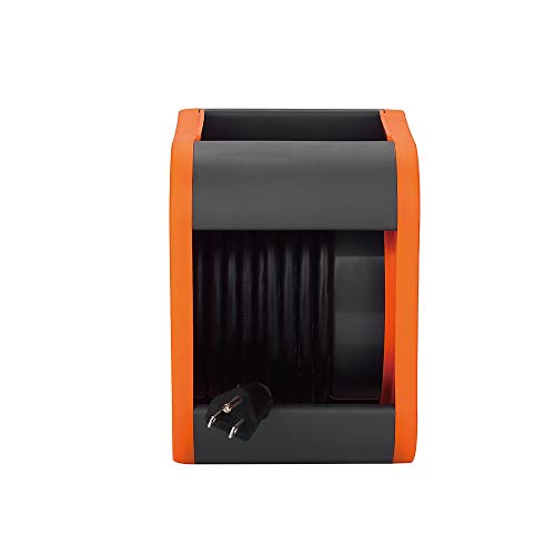 Link2Home Cord Reel 25 Ft. Extension Cord 4 Power Outlets, 2 Usb Ports, 2.4A Fast Charge – 16 Awg Sjt Cable. #TOP6