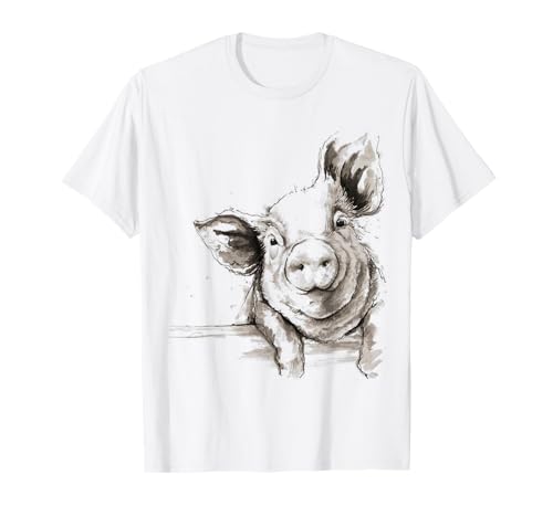 Lustiges Schwein Landwirt Geschenk Schweine-Bauer Shirt T-Shirt