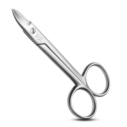 Rui Smiths Pro Precision Toenail Scissors | Stainless Steel Pedicure Trimmer Cutter with Micro-Serrated, Anti-Skid Cutting Edges and Long Handles For Hard Nails | Made in Solingen, Germany