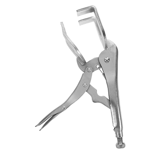 TOBBOMEY 11 Welding Pliers Leverage U-shaped Welding Clamp Locking Welding Soldering Clamps Puller Hose Clamps Kit Axle Wrench Push Pin Pliers Connector U Clamp Locking Pliers Steel Silver