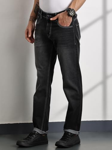 Image of Thomas Scott Men's | Solid | Brathable Fabric | Denim | Mid Rise | Casual Jeans for Men