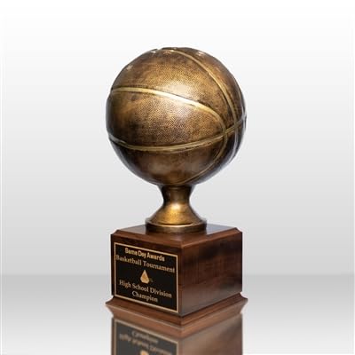 Premium Bronze Basketball Trophy - 16 Inches - Engraving Included