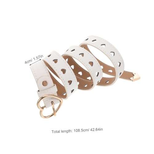 LIFKOME Heart Buckle Adjustable PU Women Belt Stylish Hollow Design for Dresses Jeans Casual Outfits Versatile Fashion Accessory for All Occasions2