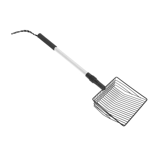 CCYLEZ Litter Scoop for Cat Litter Cleaner Corner Shovel with Long Extendable Handle, Chicken Coop Poop Scooper