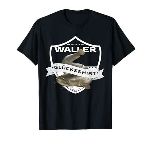 Waller Glücksshirt Anglerzubehör zum Wels Angeln T-Shirt