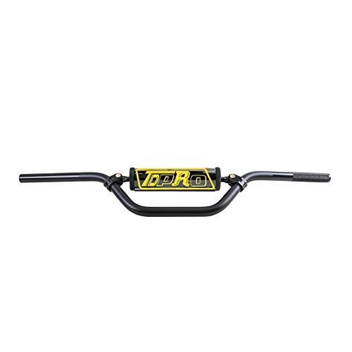 ZXTDR Motorcycle Handlebar 7/8" Black with Round Cross Bar Pad For Pit Dirt Bike
