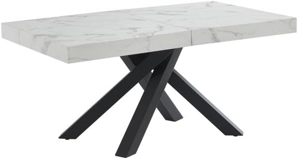 Vente-unique CATONAV Extendable Dining Table with one extension leaf