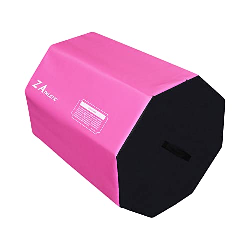 Z ATHLETIC Octagon Mat for Gymnastics, Tumbling, Cheerleading (Black and Pink)