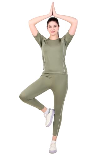 Image of Benzos Women's Body Fitted Gym Running Sports Track Suit | Regular Casual Fit | Track Suit for Girls & Women | Fabric - Polyester Blend