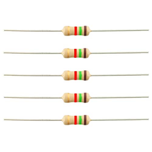 Image of INVENTO 50Pcs 1.5K Ohm Carbon Film Resistor 1 /4 W Resistance 0.25 Watt 250mW 5% Tolerance For DIY