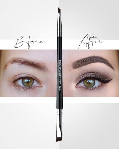 EIGSHOW Eyebrow Brush & Eyeliner Brush, Double Ended Makeup Brush (D104) Detail