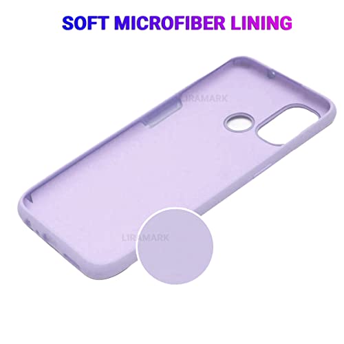 Image of LIRAMARK Liquid Silicone Soft Back Cover Case for OnePlus Nord N100 5G / 1+Nord N100 (Purple)