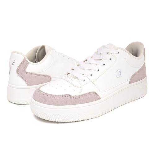 Image of Nautica Platform Sneakers for Womens Fashion Trendy Shoes White Casual Sneaker Thick Sole Everyday Walking Shoes