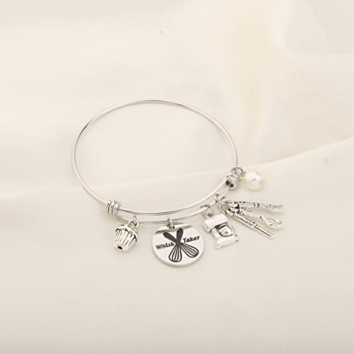 UJIMS Baker Gift Baking Bracelet W Taker Bangle Gift for Culinary Student Bake Lover Jewelry Pastry Chef Graduation Gift for Her (Baking Bracelet) - Image 3