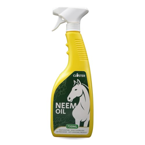 STOPPEE Olio di Neem per Cavalli Spray 750ml, Made in Italy - Contro Tafani, Zecche, Mosche, Pulci, Zanzare, Insetti con Geranio e Citronella - Abbinabile a Repellente Antiparassitario (750 ml)