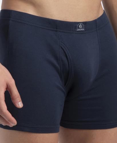 Image of Jockey 8008 Men Super Combed Cotton Solid Long Trunk Boxer Brief(Pack of 3)