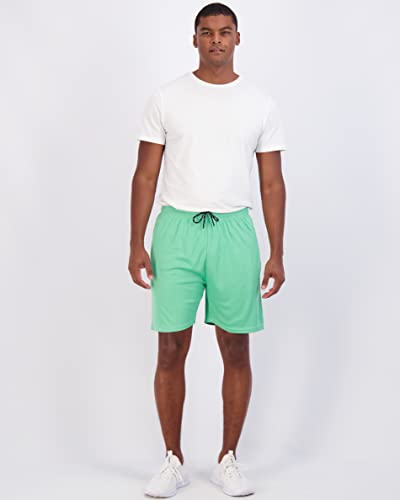 Image of Real Essentials 4 Pack: Men's 7 inch Athletic Running Quick Dry Mesh Shorts with Zipper Pockets (Available in Big & Tall)