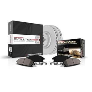 Power Stop CRK1043 Front Coated Brake Rotors and Ceramic Brake Pads Brake Kit For 2003-2012 Honda Accord | 2013-2021 Civic | 2002-2004 CR-V | 2003-2011 Element [Application Specific]