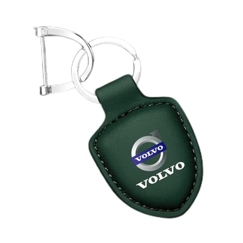 JJRY Car Keychain Genuine for Volvo XC60 XC90 S90 S60 V90 V60 Keyring Car Key Chain Holder Car Accessories,Green style