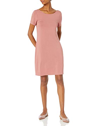 Image of Amazon Essentials Women's Jersey Regular-Fit Ballet-Back t-Shirt Dress (Previously Daily Ritual)