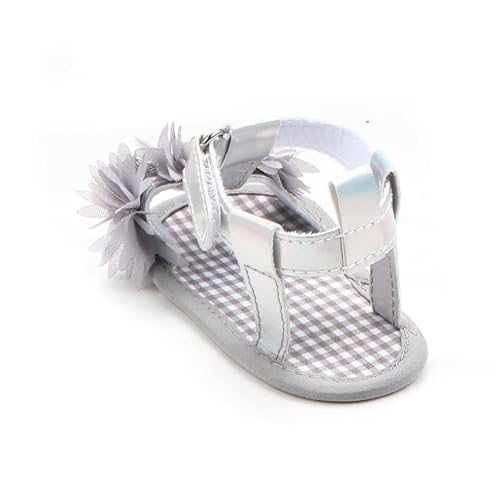 Infant Baby Girls Summer Sandals with Flower Soft Sole Wedding Dress Flats Newborn First Walkers crib Dress Shoes4