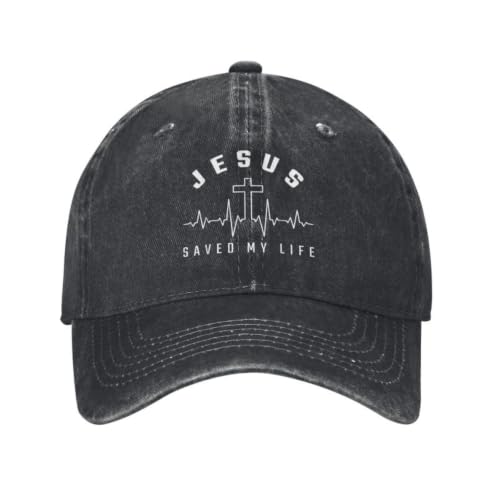 Casquette Jésus m'a sauvé la vie cadeau chrétien en coton pour anniversaire homme