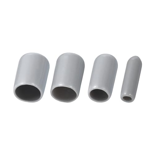 Image of uxcell 80pcs Round Rubber End Caps 1 /8 inch 1 /4 inch 3 /8 inch 1 /2 inch Grey Vinyl Cover Screw Thread Protectors Assortment Kit(3mm 6mm 9mm 12mm)