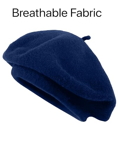Image of Parquet Solid Color French Beret Hat. Classic French, Casual and Chic Lightweight Cap for Women