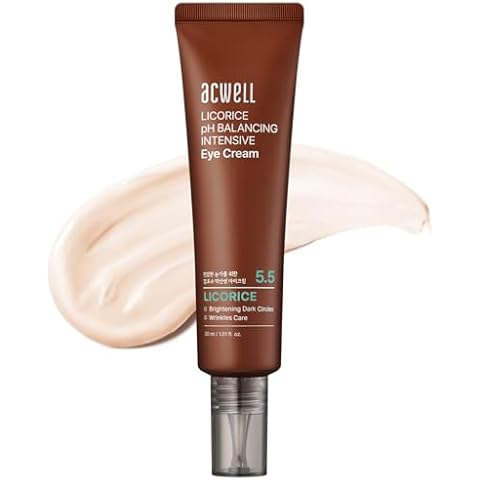 ACWELL Licorice pH Balancing Intensive Anti-Wrinkle Eye Cream 1.01 fl.oz. -For Dark Circles and Puffiness with Peptides and Licorice Water, Anti-aging Face Cream for Men and Women Cover