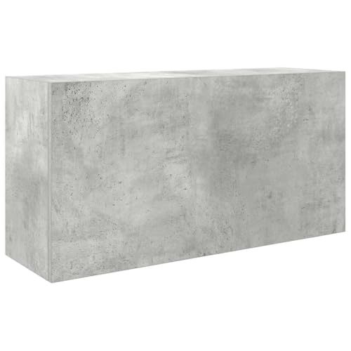 vidaXL Bad-Wandschrank Betongrau 80x25x40 cm Holzwerkstoff, Hängeschrank, Badezimmerhängeschrank, Wand-Badschrank