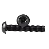 XUXPFJ 5~50 Stück M3 M4 M5 M6 M8 Linsenkopfschrauben aus Edelstahl mit schwarzer Sechslappen-Sicherheitsschraube mit manipulationssicherer Diebstahlsicherung(M8x12 5pcs)