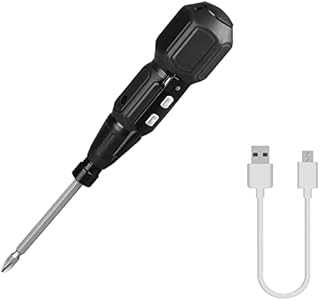Electric Cordless Screwdriver, Dnieheic Rechargeable Power Screwdriver with 6.35mm Dual Heads Bit USB Cable 3.6V Battery Powered Screwdriver LED Light, Forward and Reverse Rotate
