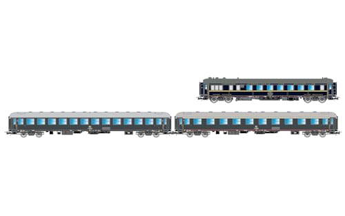 Rivarossi Hr4360 Fs, Confezione Da 3 Unità Rapido 904-905, Vestiboli Wr Ciwl 1925T Uic + Uic-X '68 1A Classe + 2A Classe Grigio, Striscia Rossa, Ep. I