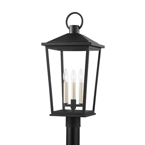 Soren - 3 Light Outdoor Post Mount in Transitional Style-25 Inches Tall and 11 Inches Wide-Black Finish