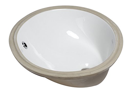 Eago Bc224 White Ceramic 18"X15" Undermount Oval Bathroom Sink #TOP3