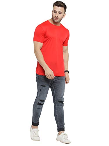 Image of AWG ALL WEATHER GEAR Men's Round Neck Half Sleeves, Lightweight Quick Dry Regular Dry Fit Sports T-shirt