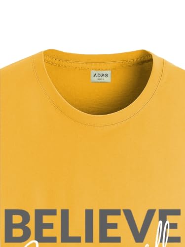 Image of ADRO Tshirt for Men | Printed T Shirt for Men | 100% Cotton Regular Fit T-Shirt |Printed T Shirt