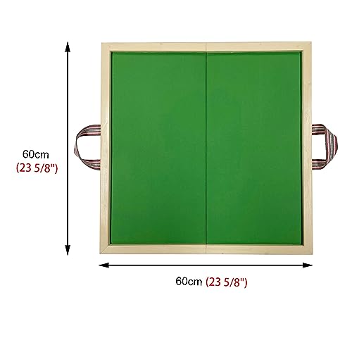 Tragbarer klappbarer Kartentisch, Holz Pokertisch für Dominosteine, grüne Filzoberfläche, platzsparendes Design für den Innen- und Außenbereich