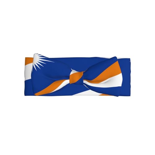 Flag of the Marshall Islands Baby Bow Headband. Comfortable baby headband, suitable for daily wear and photo props.
