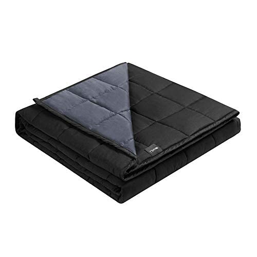 Image of ZonLi Weighted Blanket for Adults (60 inchx80 inch, 20lbs, Grey /Black) Queen Size High Breathability Cooling Heavy Blanket, Soft Material with Premium Glass Beads, All-Season, Easy Care