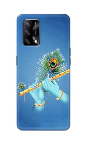 Image of PRINTFIDAA Printed Hard Back Cover Case for Oppo F19 | Oppo F19s | Oppo A74 4G Back Cover (Flute in Krishna Hands) -112
