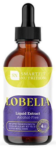 Smartfit-Nutrition Liquid Lobelia Herbal Extract | Mood Booster | Lobelia Drops | Supports Muscle | Natural Herbal Dietary Supplement | GMO-Free Dietary Supplement - 4 fl oz.