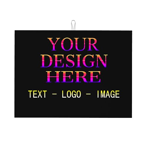 Custom Dish Drying Mat Personalized Dishes Drainer Mats 18x24 inch Customized Drying Pad for Kitchen Counter