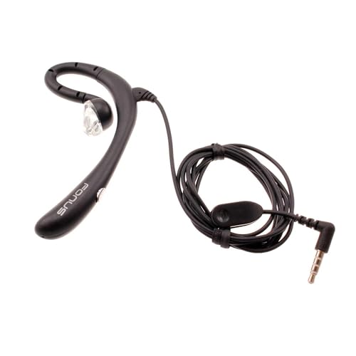 Auricular mono con micrófono cable 3.5mm negro miniatura 1