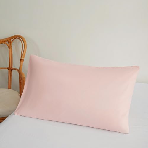 Confis 枕カバー まくらカバー 45×65cm ピローケース 北欧 無地 洗える 抗菌 防臭 おしゃれ シンプル 可愛い サンゴレッド