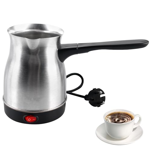 Image of Electric Turkish Coffee Maker, 800 Ml 800 W Stainless Steel Turkish Coffee Maker, Stainless Steel Coffee Maker, Electric Coffee Maker for Home, Office, Camping, Stainless Steel