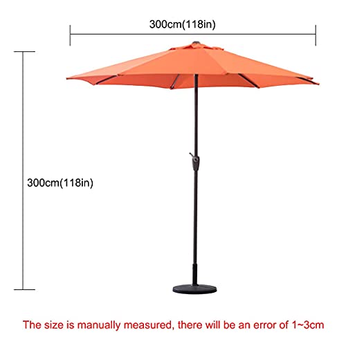 Sombrilla Protectora para Exteriores con manivela y diseño de 300 cm naranja 3