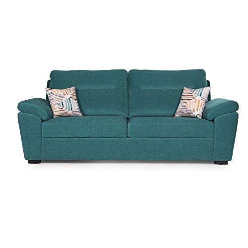 Image of Wakefit Sofa Set | 3 Year Warranty | Sofa 5 Seater, 5 Seater Sofa for Living Room, Wooden Sofa Set, Sofa Set 3+2 Seater - Lounger(Malphino : Malibu Green)